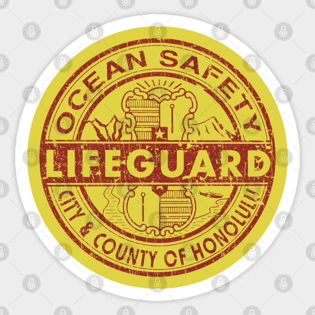 Honolulu Lifeguard 1917 Sticker by JCD666